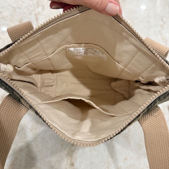 Bonniebag Handcrafted Beachy Canvas/Tapestry; Shoulder Bag/Purse 12" x 11"; NWOT - Picture 8 of 10